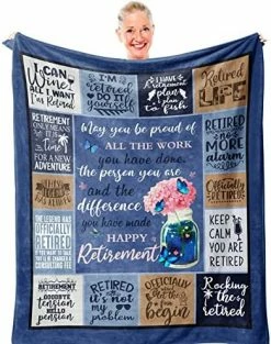 POQUSH Retirement Gifts For Women/Men 2022,Happy Retirement,Best Retirement Gifts Ideas,Farewell Gifts For Coworkers Women,Going Away Gift For Coworker,Goodbye Gifts For Coworkers Women Blanket 60”x50” -Electric Blankets Sales 2022 51uYKfCNhL. AC