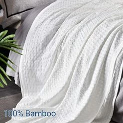 ARTBECK Waffle Blanket, 100% Bamboo Cooling Waffle Weave Blankets, Lightweight Summer Bed Blanket Absorbs Body Heat To Keep Cool On Night (White, 79"x90") 11 ARTBECK Waffle Blanket, 100% Bamboo Cooling Waffle Weave Blankets, Lightweight Summer Bed Blanket Absorbs Body Heat To Keep Cool On Night (White, 79"x90") -Electric Blankets Sales 2022 51uizPAqjVL