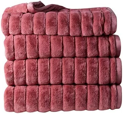 Clara Clark Fleece Blanket, Raschel Mink Faux Fur Blanket, Ultra Plush Blanket, Cozy And Warm Blanket, 55 X 82, Solid Eggplant 13 Clara Clark Fleece Blanket, Raschel Mink Faux Fur Blanket, Ultra Plush Blanket, Cozy And Warm Blanket, 55 X 82, Solid Eggplant - Image 11