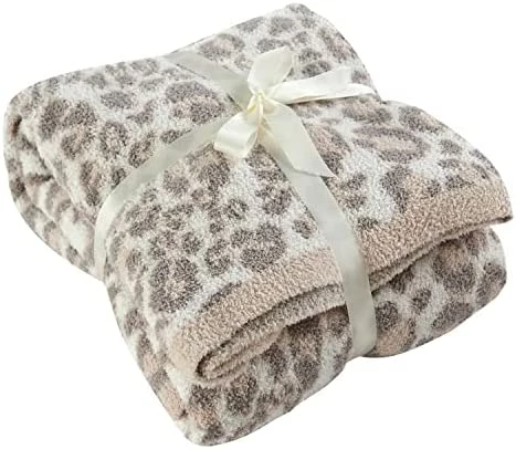 SANACYNA 100% Polyester Microfiber Fluffy Leopard Print Big Blanket Queen Bed Blanket Super Soft Chic Cozy Lightweight Thick Blanket For Sofa Bed Stone/Cream Queen 90"X90" 17 SANACYNA 100% Polyester Microfiber Fluffy Leopard Print Big Blanket Queen Bed Blanket Super Soft Chic Cozy Lightweight Thick Blanket For Sofa Bed Stone/Cream Queen 90"X90" - Image 15