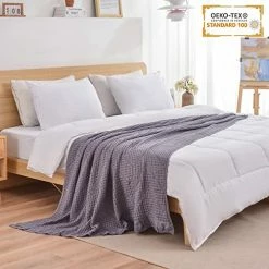 Chavish Cotton Waffle Wave Blanket Oversized, 59"x79" Luxury Soft Breathable Waffle Blanket Skin Friendly, Lightweight Blanket Layer For Couch Bed Sofa Blue Style2-rose -Electric Blankets Sales 2022 51vYP2rYqmL