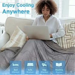 SEDONA HOUSE Cooling Throw Blanket For Hot Sleepers Night Sweats, Lightweight Breathable Summer Cool Blanket For Sofa Couch Bed Travel, Machine Washable( Grey, 50×60inch) 20 SEDONA HOUSE Cooling Throw Blanket For Hot Sleepers Night Sweats, Lightweight Breathable Summer Cool Blanket For Sofa Couch Bed Travel, Machine Washable( Grey, 50×60inch) -Electric Blankets Sales 2022 51vixPmiUdL