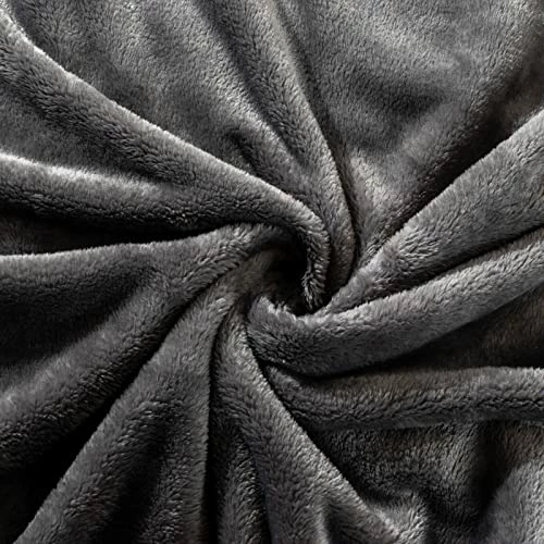 MORANJIAFANG Solid Color Flannel Blanket Thicken Reversible Fleece Thermal Blanket (Dark Grey, Queen 90"×90") 7 MORANJIAFANG Solid Color Flannel Blanket Thicken Reversible Fleece Thermal Blanket (Dark Grey, Queen 90"×90") - Image 5