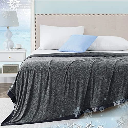 COMFLIVE 100% Bamboo Blanket For Hot Sleepers, Cooling Blanket Queen Size, Lightweight Summer Blanket,Double-Side And Satin Trim Blankets, Transfer Heat To Keep Cold On Warm Night (Cream, Queen) 9 COMFLIVE 100% Bamboo Blanket For Hot Sleepers, Cooling Blanket Queen Size, Lightweight Summer Blanket,Double-Side And Satin Trim Blankets, Transfer Heat To Keep Cold On Warm Night (Cream, Queen) - Image 7