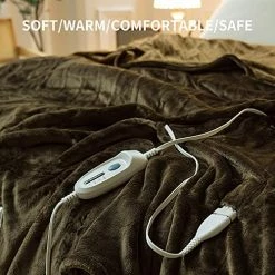 Jet's Home Heated Blanket Queen 84"x90" - ETL&FCC Certified Flannel Electric Blanket Throw Machine Washable Heating Blanket With 4 Heating Levels 10 Hours Auto-Off Overheating Protection (Pinecone) -Electric Blankets Sales 2022 51vyDI8nTaL