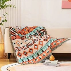 Lqprom Southwest Throw Blankets Aztec Southwest Throws Cover For Couch Chair Sofa Bed Outdoor Beach Travel 51"x63" Color05 -Electric Blankets Sales 2022 51wKpS0efL. AC 1