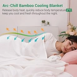 Elegear 100% Bamboo Cooling Blanket For Hot Sleepers, Absorbs Heat To Keep Cool, Ultra-Cool Breathable Summer Blanket, Twin/Full Size Super Soft Lightweight Blanket For All-Season Uses, 59"x79", White Bamboo-grey 16 Elegear 100% Bamboo Cooling Blanket For Hot Sleepers, Absorbs Heat To Keep Cool, Ultra-Cool Breathable Summer Blanket, Twin/Full Size Super Soft Lightweight Blanket For All-Season Uses, 59"x79", White Bamboo-grey -Electric Blankets Sales 2022 51wTRjkVE6S