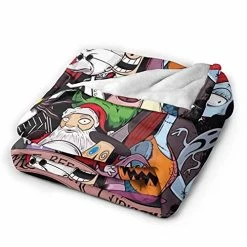 JUMFOURE Bed Blankets, 3D Print Theme Christmas Throw Blankets, Washable Ultra Cozy Travel Blanket For Elderly Living Room Camping Adult Children's Nap Blanket 2-60"x50" -Electric Blankets Sales 2022 51wlS92kEmL