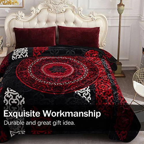 JML Fleece Blanket King Size, Heavy Korean Mink Blanket 85 X 95 Inches- 9 Lbs, Single Ply, Soft And Warm, Thick Raschel Printed Mink Blanket For Autumn,Winter,Bed,Home,Gifts, Printed Pattern 5 JML Fleece Blanket King Size, Heavy Korean Mink Blanket 85 X 95 Inches- 9 Lbs, Single Ply, Soft And Warm, Thick Raschel Printed Mink Blanket For Autumn,Winter,Bed,Home,Gifts, Printed Pattern - Image 3