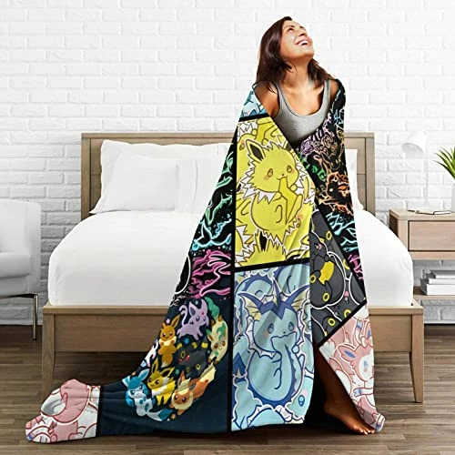 CARSALETY Eeve-e Blanket Soft Comfortable And Warm Home Bed Sofa Flannel Suitable For All Season Black 4 CARSALETY Eeve-e Blanket Soft Comfortable And Warm Home Bed Sofa Flannel Suitable For All Season Black - Image 2