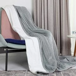 VICSAINTECK Heated Throw Blanket Electric Blanket 50"x60" Thicken Cozy Soft ETL Certification With 6 Heating Levels & 3 Auto-Off, Fast Heating Blanket For Couch Bed Sofa Light Gray -Electric Blankets Sales 2022 51xIKofVKcL. AC