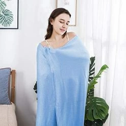 USERF Lightweight Cooling Bamboo Blankets For Hot Sleepers Cool Summer Blankets Twin Size Ultra Soft Muslin Cool Throw Blankets For Hot Flashes Throw Blanket For Bed Couch Sofa Quilt Bedding Hospital, Blue 11 USERF Lightweight Cooling Bamboo Blankets For Hot Sleepers Cool Summer Blankets Twin Size Ultra Soft Muslin Cool Throw Blankets For Hot Flashes Throw Blanket For Bed Couch Sofa Quilt Bedding Hospital, Blue -Electric Blankets Sales 2022 51xKMmUwOYL