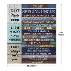 Mubpean Uncle Gifts Blanket - Best Uncle Gifts - Gifts For Uncle - Uncle Gifts From Niece And Nephew - Uncle Birthday Gifts - Gifts For Uncles From Nieces - Best Uncle Ever Gift Ideas Blankets 60"x50" -Electric Blankets Sales 2022 51xMHCnzGEL