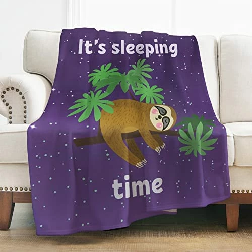 Levens Sloth Blanket Soft Blanket For Bed Couch Sofa Lightweight Travelling Camping Throw For Kids Adults 50"x60" Sloth9 6 Levens Sloth Blanket Soft Blanket For Bed Couch Sofa Lightweight Travelling Camping Throw For Kids Adults 50"x60" Sloth9 - Image 4