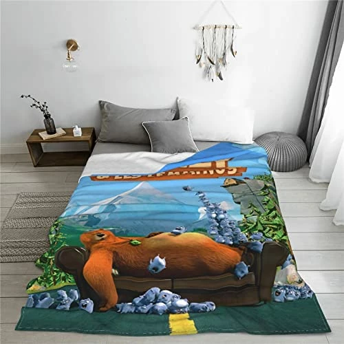 Wentian Bear And The Lemmings Blanket, Lightweight Four Season Plush Blanket, Microfiber Fluffy Blanket (for Chair/Bed/Sofa) 60"X50" 1 7 Wentian Bear And The Lemmings Blanket, Lightweight Four Season Plush Blanket, Microfiber Fluffy Blanket (for Chair/Bed/Sofa) 60"X50" 1 - Image 5