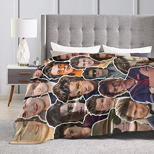 RILAUD Super Soft Joe Keery Steve Harrington Blanket, Light Plush Bed Multi Purpose Blanket, Suitable For Adults And Children To Use 50"x40" Black1 4 RILAUD Super Soft Joe Keery Steve Harrington Blanket, Light Plush Bed Multi Purpose Blanket, Suitable For Adults And Children To Use 50"x40" Black1 - Image 2