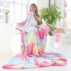 Ailemei Direct Rainbow Tie-Dye Colorful Queen To King Size Blanket, Soft Fuzzy Fleece Blankets, Cute Funny Decorative Flannel Bed Blankets, For Couch Sofa Livingroom, Warm Winter Blankets, Hot Pink Orange Rainbow -Electric Blankets Sales 2022 51xrafzS90L. AC