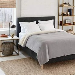 Eddie Bauer | Signature Reversible Fleece/Sherpa Electric Heated Blanket With Safe & Warm Low-Voltage Technology, Twin, Redwood -Electric Blankets Sales 2022 51y1HDSkKL. AC