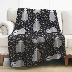 Levens Sloth Blanket Soft Blanket For Bed Couch Sofa Lightweight Travelling Camping Throw For Kids Adults 50"x60" Sloth9