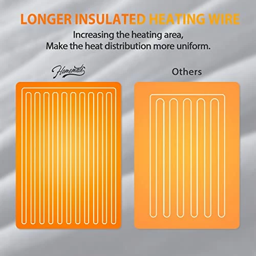 Homemate Heated Blanket Electric Throw - 50"x60" Heating Blanket Throw 4 Hours Auto-Off 5 Heat Levels Heat Blanket Over-Heat Protection Flannel Sherpa Heater Blanket Electric ETL Certification Beige 6 Homemate Heated Blanket Electric Throw - 50"x60" Heating Blanket Throw 4 Hours Auto-Off 5 Heat Levels Heat Blanket Over-Heat Protection Flannel Sherpa Heater Blanket Electric ETL Certification Beige - Image 4