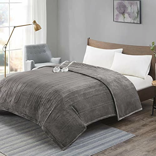 Degrees Of Comfort Heated Blanket | Dual Control W/ Auto Shut Off | Electric Blanket Queen Size For Bed | 20 Heating Levels | Microplush & Machine Washable | -Grey, 84Wx90L 3 Degrees Of Comfort Heated Blanket | Dual Control W/ Auto Shut Off | Electric Blanket Queen Size For Bed | 20 Heating Levels | Microplush & Machine Washable | -Grey, 84Wx90L