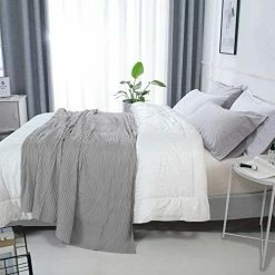 HILLFAIR 100% Combed Cotton Blanket–102x108 Inch California King Size Bed Blankets– Warm Soft All Season Breathable Blankets– Extra Large Oversized California King Blanket- Beige King Cotton Blankets White -Electric Blankets Sales 2022 51yKs1Ml2yL