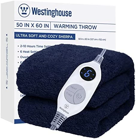 Westinghouse Electric Blanket Full Size, Soft Plush Sherpa Heated Blanket With 10 Heating Levels & 1-12 Hours Auto-Off, Machine Washable, 62x84 Inches, Darkgrey 11 Westinghouse Electric Blanket Full Size, Soft Plush Sherpa Heated Blanket With 10 Heating Levels & 1-12 Hours Auto-Off, Machine Washable, 62x84 Inches, Darkgrey - Image 9