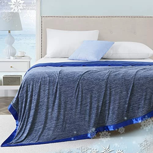 COMFLIVE 100% Bamboo Blanket For Hot Sleepers, Cooling Blanket Queen Size, Lightweight Summer Blanket,Double-Side And Satin Trim Blankets, Transfer Heat To Keep Cold On Warm Night (Cream, Queen) 10 COMFLIVE 100% Bamboo Blanket For Hot Sleepers, Cooling Blanket Queen Size, Lightweight Summer Blanket,Double-Side And Satin Trim Blankets, Transfer Heat To Keep Cold On Warm Night (Cream, Queen) - Image 8