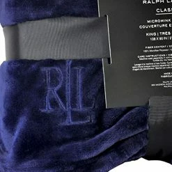 Lauren By Ralph Lauren Ralph Lauren Micro Mink Blanket - Navy- King Micromink Classic -Electric Blankets Sales 2022 51yis11IKpL