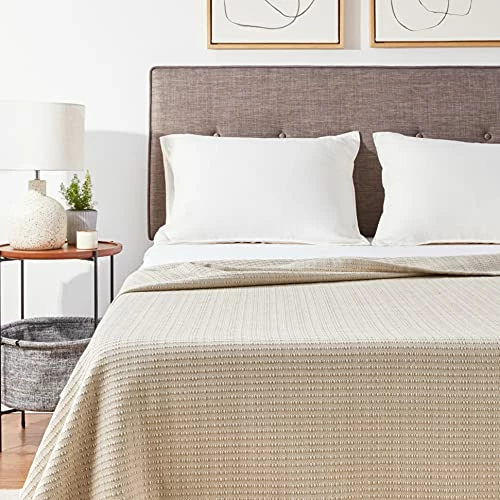 Tommy Bahama - Queen Blanket, Soft Cotton Bedding, Medium Weight & All Season Home Decor (Bamboo Woven Natural, Queen) 7 Tommy Bahama - Queen Blanket, Soft Cotton Bedding, Medium Weight & All Season Home Decor (Bamboo Woven Natural, Queen) - Image 5