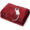 JinJeeo Heated Blanket Electric Throw Red 50" X 60" Flannel Fast Heating Blanket,6 Heat Settings 9 Hour Auto Shut Off,Home Office Use Machine Washable -Electric Blankets Sales 2022 51yuQ5AqVjL