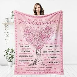 Quilazy Granddaughter Gifts From Grandma, Granddaughter Gifts Blanket, Gifts For Granddaughter, Birthday Anniversary Graduation Gift For Granddaughter From Grandparents, To My Granddaughter Blanket 50''x60'' -Electric Blankets Sales 2022 51z0aDUgUIL. AC