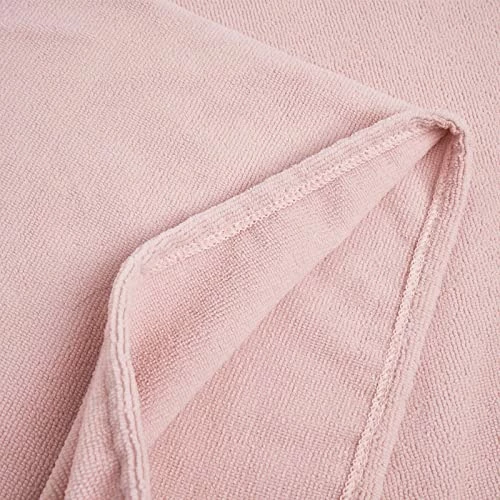 Brentfords Towel Poncho Adult Hooded Large Bath Swimming Surf Beach Absorbent Microfibre Changing Robe For Women Girls Quick Dry, Blush Pink 5 Brentfords Towel Poncho Adult Hooded Large Bath Swimming Surf Beach Absorbent Microfibre Changing Robe For Women Girls Quick Dry, Blush Pink - Image 3