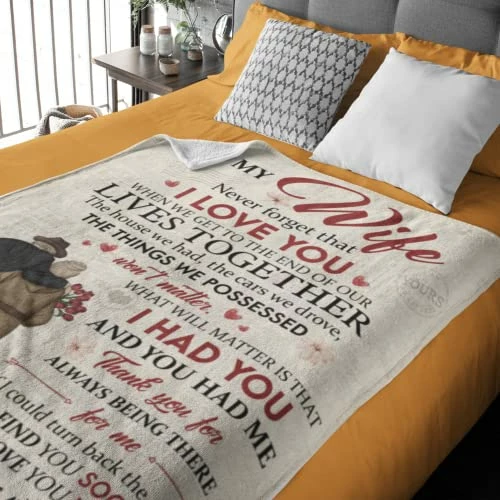 Pawzity Gifts For Wife From Husband - Wedding Anniversary Wife Gifts Romantic, Wife Birthday Gifts For Her, Wife Gifts From Husband, Birthday Gifts For Wife - To My Wife Blanket From Husband 6 Pawzity Gifts For Wife From Husband - Wedding Anniversary Wife Gifts Romantic, Wife Birthday Gifts For Her, Wife Gifts From Husband, Birthday Gifts For Wife - To My Wife Blanket From Husband - Image 4