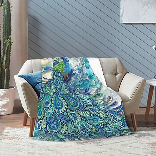 FLXUR Super Soft Peacock Blanket, Light Plush Bed Blanket, Suitable For Adults And Children To Use 50"x40" Black16 6 FLXUR Super Soft Peacock Blanket, Light Plush Bed Blanket, Suitable For Adults And Children To Use 50"x40" Black16 - Image 4