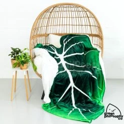 Green Philosophy Co. Giant Leaf Blanket (Philodendron Gloriosum) -Electric Blankets Sales 2022 51zyFEc1gwL
