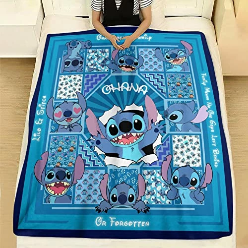 XXME Blue Alien Pattern Blanket, Family Blanket, Gift For Cute Allien Lovers, Blanket For Home Bedding Sofa (60''L X 50''W) Blue 2 3 XXME Blue Alien Pattern Blanket, Family Blanket, Gift For Cute Allien Lovers, Blanket For Home Bedding Sofa (60''L X 50''W) Blue 2