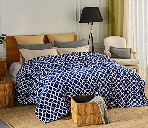 Plush Blanket King Size (90" X 102"), JML 300GSM Super Soft Warm Printed Flannel Fleece Blanket For Couch And Sofa, Purple Floral Star Red 16 Plush Blanket King Size (90" X 102"), JML 300GSM Super Soft Warm Printed Flannel Fleece Blanket For Couch And Sofa, Purple Floral Star Red - Image 14