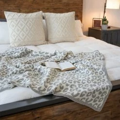 QWWSS Double Sided Plush Leopard Blanket Super Soft Washable Wool Blanket, Warm Cheetah Blanket For Sofa, Bed, Camping, Travel, Grey, 50 X 60 Inches. Gray -Electric Blankets Sales 2022 614j1kXBU8L