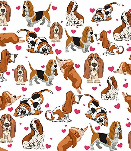 BlessLiving Basset Hound Blanket Red Hearts Dog Cat Fleece Plush Blanket Cute Puppy Sherpa Throws For Kids Adults 3D Animal Print Plush Blanket Gift For Pet Lovers (50 X 60 Inch) 3 BlessLiving Basset Hound Blanket Red Hearts Dog Cat Fleece Plush Blanket Cute Puppy Sherpa Throws For Kids Adults 3D Animal Print Plush Blanket Gift For Pet Lovers (50 X 60 Inch)