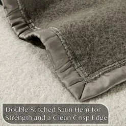 Poyet Motte Made In France Poyet Motte Aubisque 500GSM Heavyweight 100-Percent Wool Blanket (King, Grey/Lt Grey) -Electric Blankets Sales 2022 619FzwdNPjL