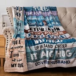 HAINANBOY Gifts For Her Wife Gift From Husband Blanket For Christmas Wedding Anniversary Birthday Mothers Day Valentines Day Romantic For Wife Ideas Healing Thoughts Ultra Soft Blankets 80x60inch -Electric Blankets Sales 2022 619HdrqU3yL