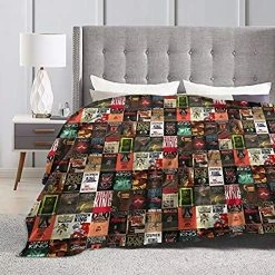 Baulerd Stephen King Book Cover Collage Ultra-Soft Micro Fleece Blanket 50"" X40