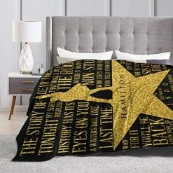 Bingerboy Musicals Hamilton Micro Fleece Bed Blankets Super Soft Anti-Pilling Flannel Cozy Luxury Couch Blanket 50"X40" -Electric Blankets Sales 2022 61ANaVYA32L