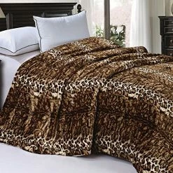 Home Soft Things Soft And Thick Faux Fur Sherpa Backing Bed Blanket, ML Leopard, 86" X 92" -Electric Blankets Sales 2022 61BCgRQQu L. AC