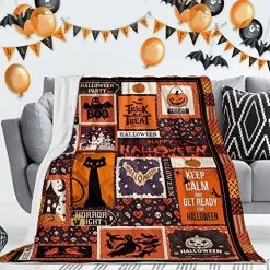 NVDOXSA Halloween Blanket Gifts, Halloween Decoration Throws Blanket Trick Or Treat Fluffy Blankets Gift For Halloween Christmas Soft Flannel Blankets 60"x50" Gnome -Electric Blankets Sales 2022 61CJBz5ksDL. AC