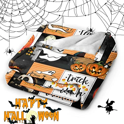 JOPJOLIW Halloween Ghost Blanket Ultra-Soft Flannel Blanket Pumpkin Lightweight Halloween Party Blankets For Bed Sofa Couch 60" X 50" -1 Pumpkin-1 5 JOPJOLIW Halloween Ghost Blanket Ultra-Soft Flannel Blanket Pumpkin Lightweight Halloween Party Blankets For Bed Sofa Couch 60" X 50" -1 Pumpkin-1 - Image 3
