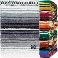 Orizaba Original Rasta Hand Made Mexican Blanket | Yoga Blanket | Beach Blanket | Picnic Blanket | Falsa | Saltillo | Serape - Ikal -Electric Blankets Sales 2022 61FZTdbIQoL. AC