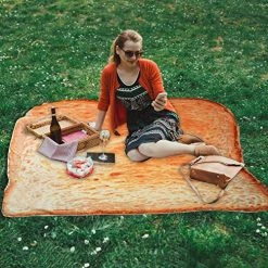 Sylfairy Bread Blanket, Burritos Tortilla Blanket, Realistic Burritos Wrap Novelty Blanket, Soft And Comfortable Giant Beach Blanket, Microfiber Bed Blankets For Kids And Adults (60"×50"(L×W), Bread) 60"-diameter,waffles -Electric Blankets Sales 2022 61IP7DIxqwL