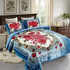 JML Luxury Sherpa Flannel Blanket 3-Piece, Winter Warm Bed Blanket With 2 Pillow Shams- Soft, Warm, Korean Style Printed Embossed Reversible Plush Bed Blanket, Poney King Size (79" X 91") Purple Floral 18 JML Luxury Sherpa Flannel Blanket 3-Piece, Winter Warm Bed Blanket With 2 Pillow Shams- Soft, Warm, Korean Style Printed Embossed Reversible Plush Bed Blanket, Poney King Size (79" X 91") Purple Floral -Electric Blankets Sales 2022 61LVALsWikL. AC